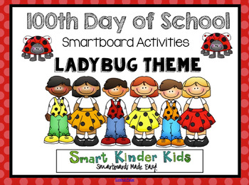 Preview of 100th Day of School - Ladybug Theme - Smartboard Activities