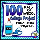 100th Day of School Letter to Parents | Collage Project wi
