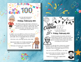 100th day of school letter to parents Editable