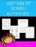 100th Day of School Literacy & Math Activities