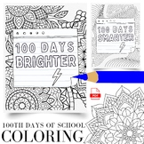 100th Day of School Mandala Coloring | 100th Day Coloring 