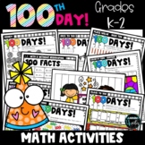 100th Day of School Math Activities for Kindergarten, 1st 