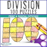 DIVISION 100th Day of School Math Activity Game Craft Cent