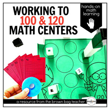 Preview of 100th Day of School Math Centers: Adding & Subtraction to 100 & 120 Games