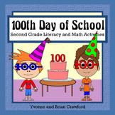 100th Day of School Math & Literacy Worksheets Activities 