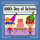 100th Day of School Math & Literacy Worksheets Activities 