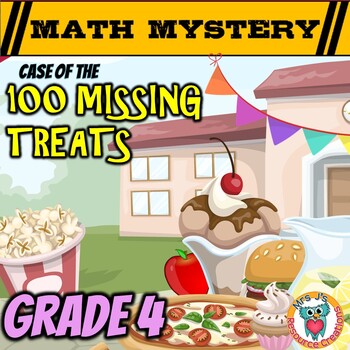 Preview of 100th Day of School Math Mystery Activity - 4thGrade Math Worksheets