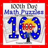 100th Day of School Math Puzzles - 3rd Grade | Math Enrichment