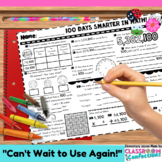 100th Day of School Math Worksheet 4th Grade or 5th Grade 
