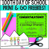 100th Day of School No Prep Freebie