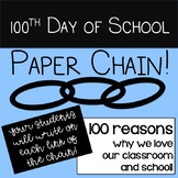 100th Day of School Paper Chain Activity