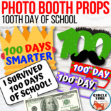100th Day of School Photo Booth Props, Bulletin Board Elements
