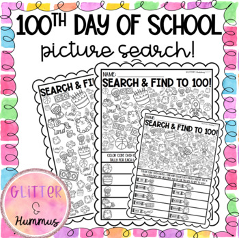 Preview of 100th Day of School Picture Search