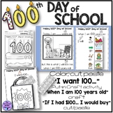 100th Day of School Put-in Craft, Activities, Worksheets, 