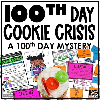 Preview of 100th Day of School Reading Activities ESCAPE ROOM | 100th Day Cookie Crisis