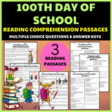 100th Day of School Reading Comprehension Passages|Multipl