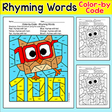 CVC Rhyming Words 100th Day Coloring Page: 100 Days of Sch