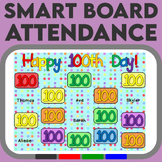 100th Day of School SMARTBoard Attendance