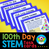 100th Day of School STEM Activities Task Cards + SeeSaw