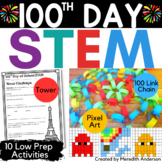 100th Day of School STEM Activity Challenges 1⭕⭕ Includes 