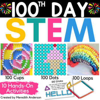Preview of 100th Day of School STEM Activity Challenges Kindergarten 1st 2nd
