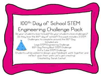 Preview of 100th Day of School STEM Challenge Pack