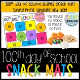 100th Day of School Shape Snack Mats