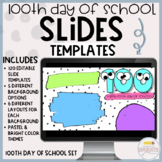 100th Day of School Slides Templates | Daily Agenda Slides