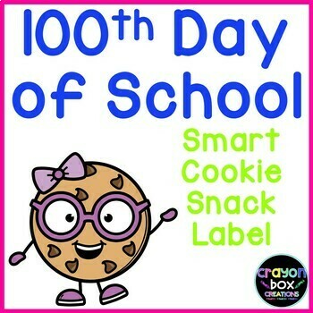 Preview of 100th Day of School Snack Labels