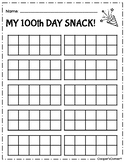 100th Day of School Snack Mat | Tens Frame Fun!