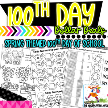 100th Day of School | Spring Themed | Customer Appreciation Freebie!
