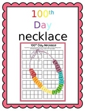 100th Day of School Ten Frames Cereal Necklace