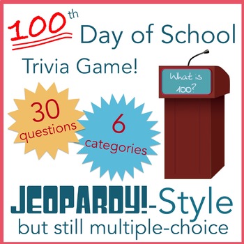 Preview of 100th Day of School Trivia Quiz! (NO PREP)