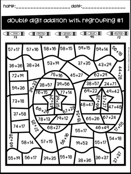 100th Day of School-Two Digit Addition/Subtraction with Regrouping