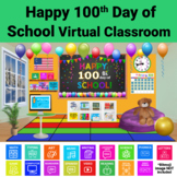 100th Day of School Virtual Classroom Template Editable Go