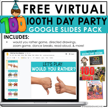 Preview of 100th Day of School | Virtual FREEBIE