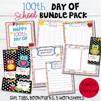 100th Day of School Worksheets, 100 Days of School Bundle Pack by ...