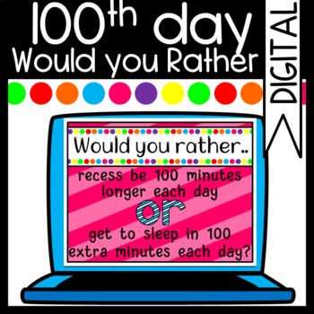 Preview of 100th Day of School: Would you Rather Slides/ Zoom Game/ Morning Meeting