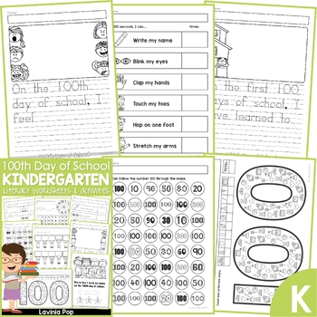 100th Day of School Worksheets and Activities No Prep by Lavinia Pop