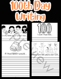 100th Day of School Writing Prompts No prep