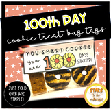 100th Day of School cookie treat bag tags 100s day