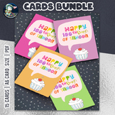 100th Day of School Cards for Students BUNDLE