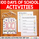 100th Day of School Activities with Crown, Hat, Crafts, Li