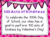 100th Day/Valentine's Acts of Kindness {Freebie}