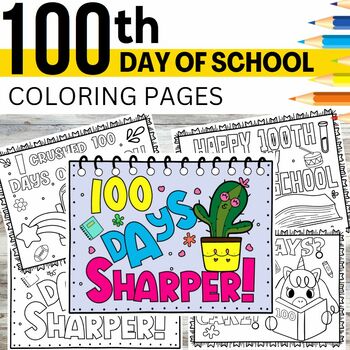 Preview of 100th day of school Coloring Pages Amazing Activity For little kids