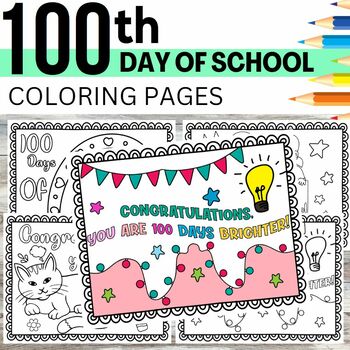 Preview of 100th day of school Coloring Pages Amazing Activity For little kids