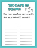 100th day of school activity