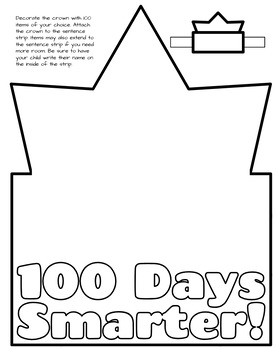 Preview of 100th day of school family project