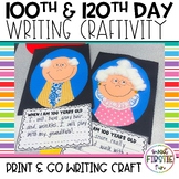 100th or 120th Day Writing Craftivity | 100 Day of School Craft