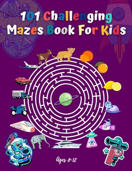 Preview of 101 Challenging Mazes Book Puzzle Activities For 6th 7th 8th Grade No Prep